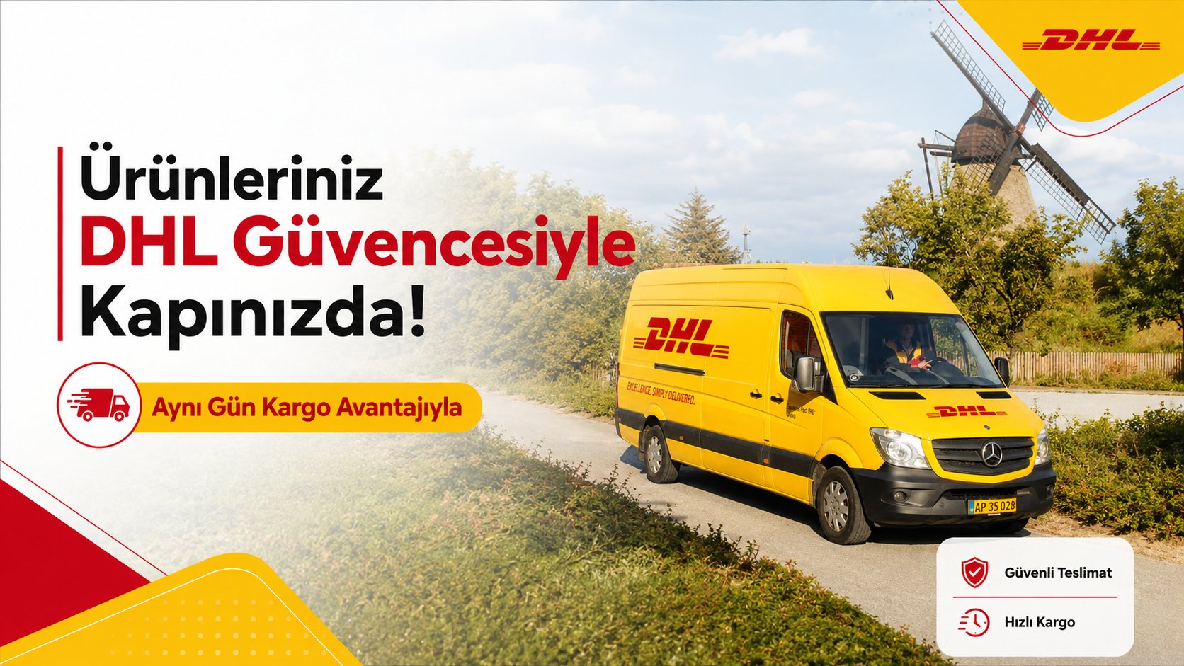 Ürünleriniz DHL güvencesiyle kapınızda - aynı gün kargo