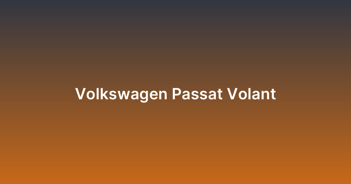 Volkswagen Passat Volant