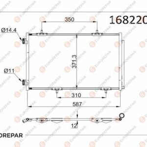 Citroën Klima Radyatörü 301 C-Elysee 1.2 VTI 1.6Vtı 1.6 HDI Euro5 () | Orijinal Yedek Parça | 1682208180