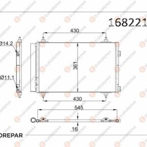 Citroën Psa / Erp Klima Radyatörü 307 Partner 308 Berlingo C4 | Orijinal Yedek Parça | 1682216380