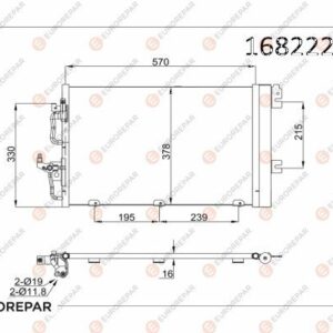 Opel Psa / Erp Klima Radyatörü Astra H (A04) Zafira B (A05) | Orijinal Yedek Parça | 1682220980