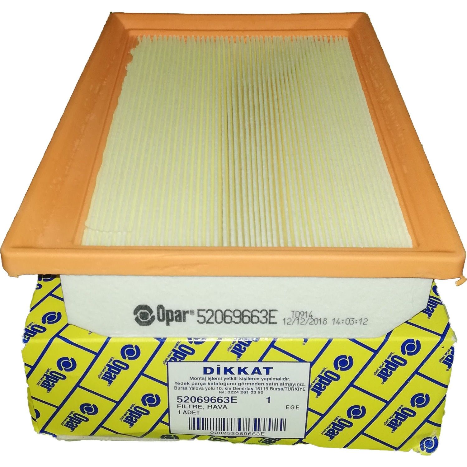 OPAR FIAT 52069663 | Hava Filtresi Ege