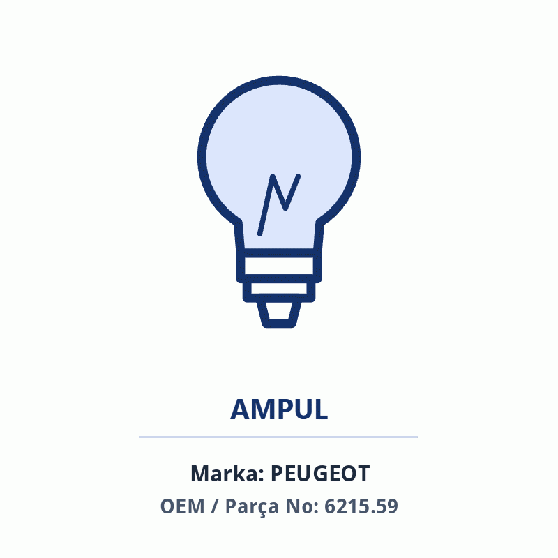 Peugeot AMPUL DUYU C4PC Orijinal (6215.59)