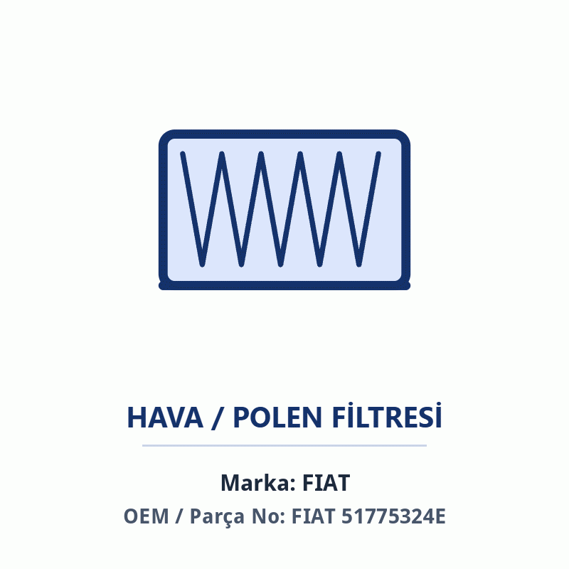 Fiat Hava Filtresi Orijinal (51775324E)