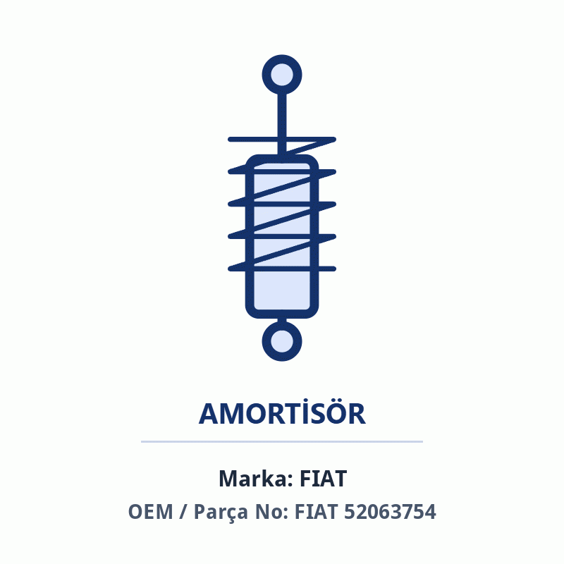 Fiat AMORTISOR,ARKA 500L Orijinal (FIAT 52063754)