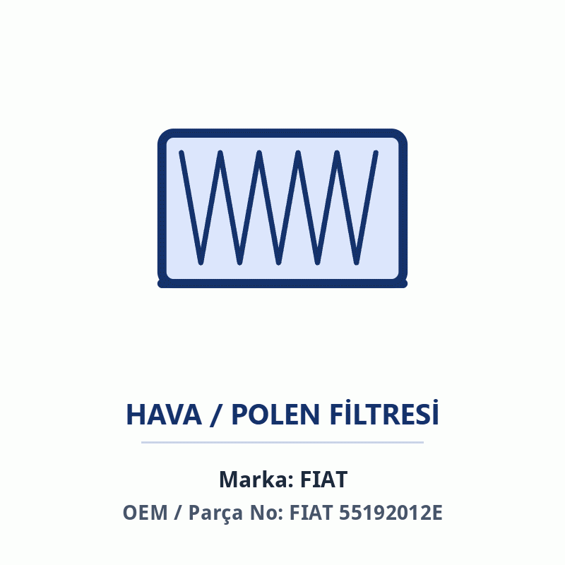 Fiat Hava Filtresi Orijinal (55192012E)