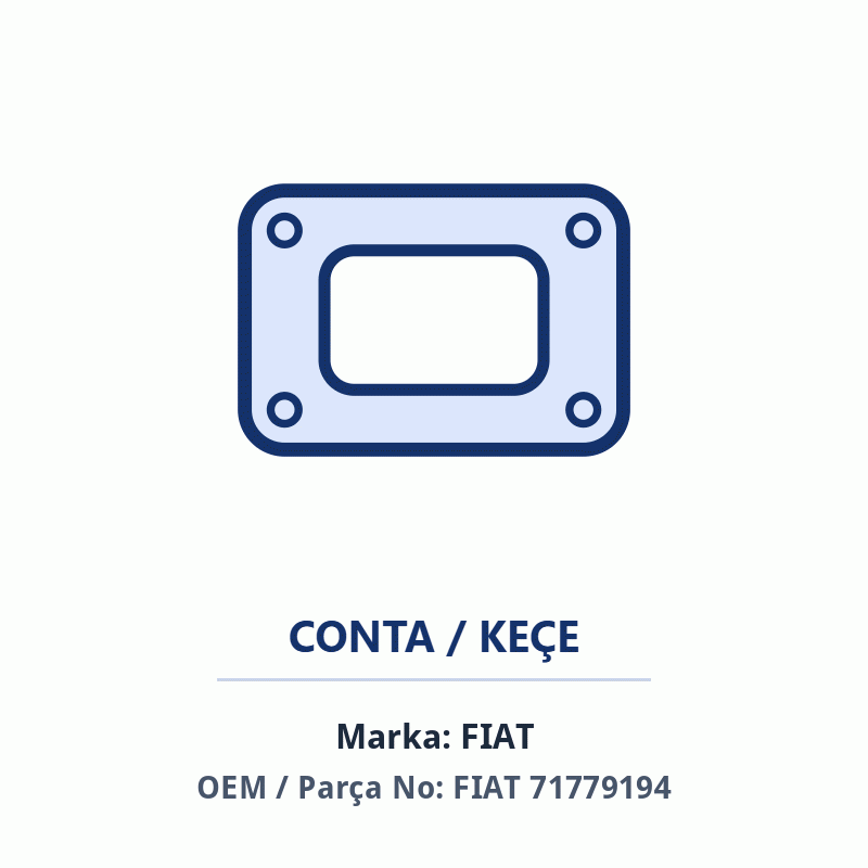 Fiat Vakum Pompa Contası Orijinal (71779194)