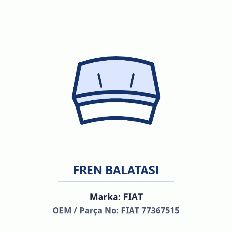 Fiat FREN BALATA TAKIMI ARKA 500L Orijinal (FIAT 77367515)