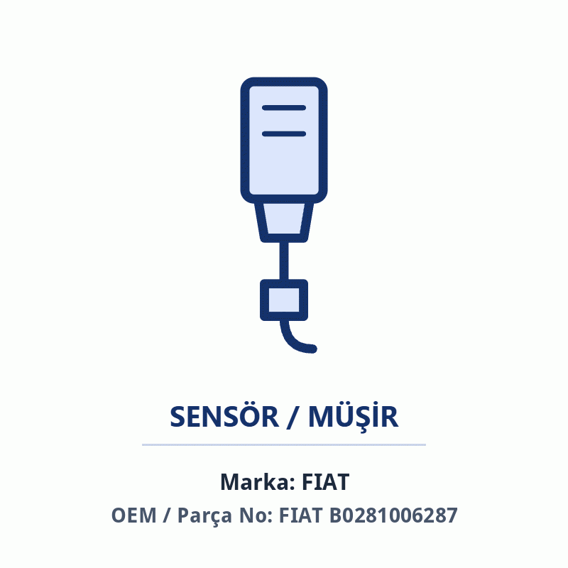 Fiat Basinç Sensörü Orijinal (B0281006287)