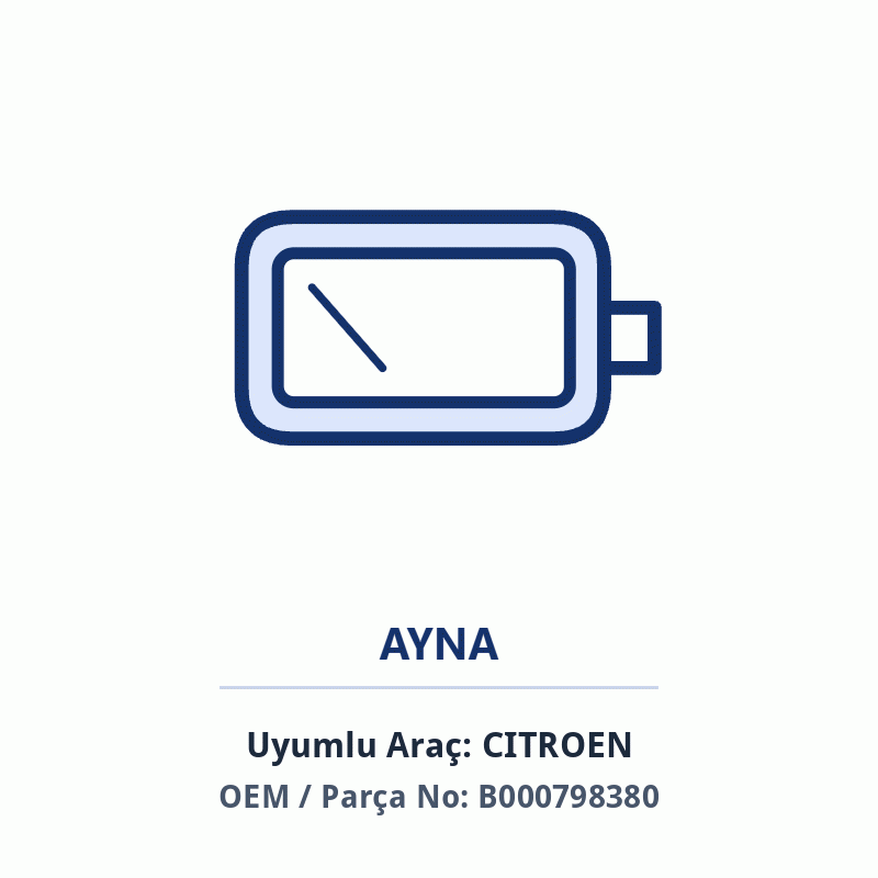 Peugeot AYNA KAPAK SOL C1 II İthal (B000798380)