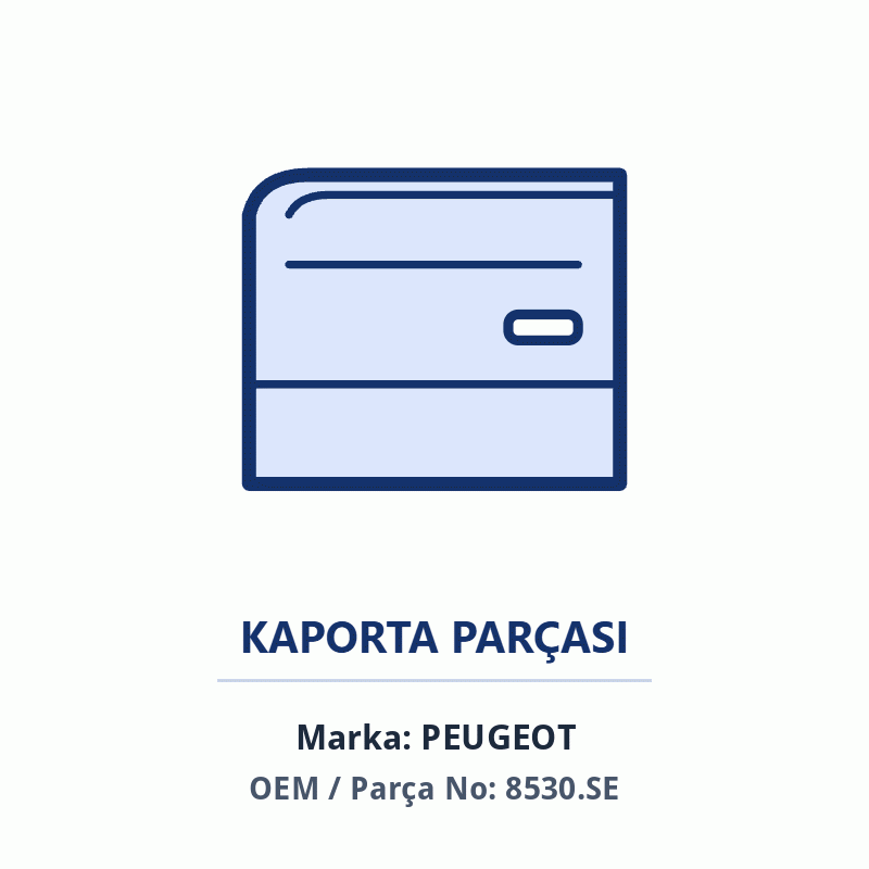 Peugeot ARKA ÇAMURLUK DAVL.SAGC4 PC Orijinal (8530.SE)
