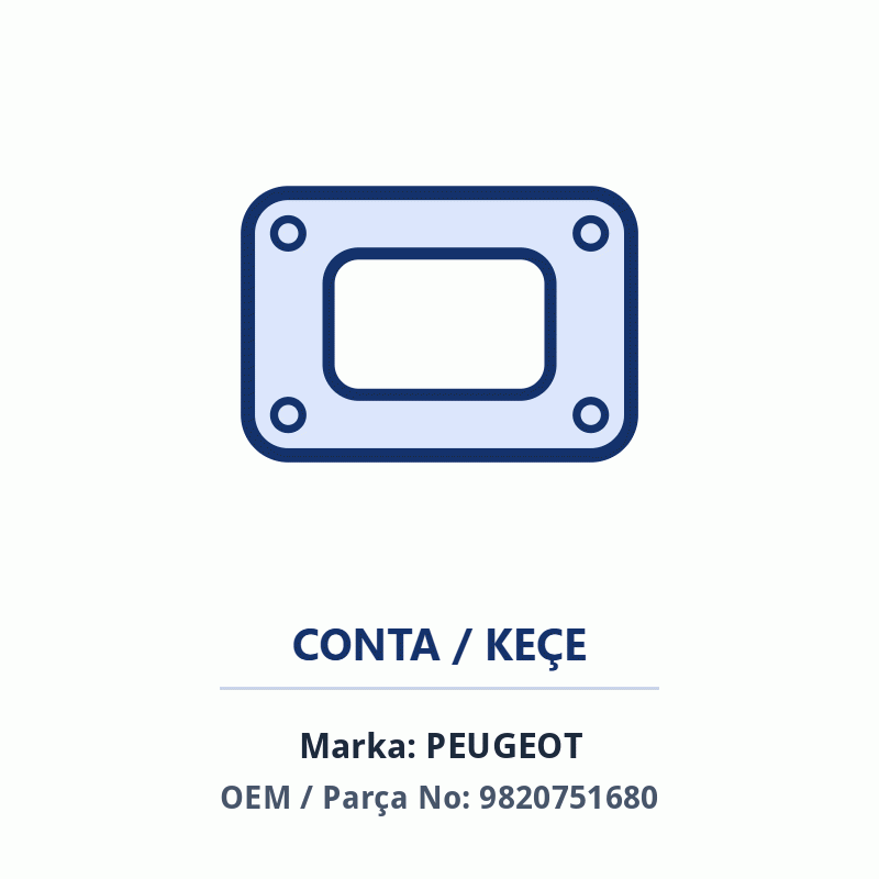 Peugeot KATALIZÖR BAGLANTI CONTASI Orijinal (9820751680)