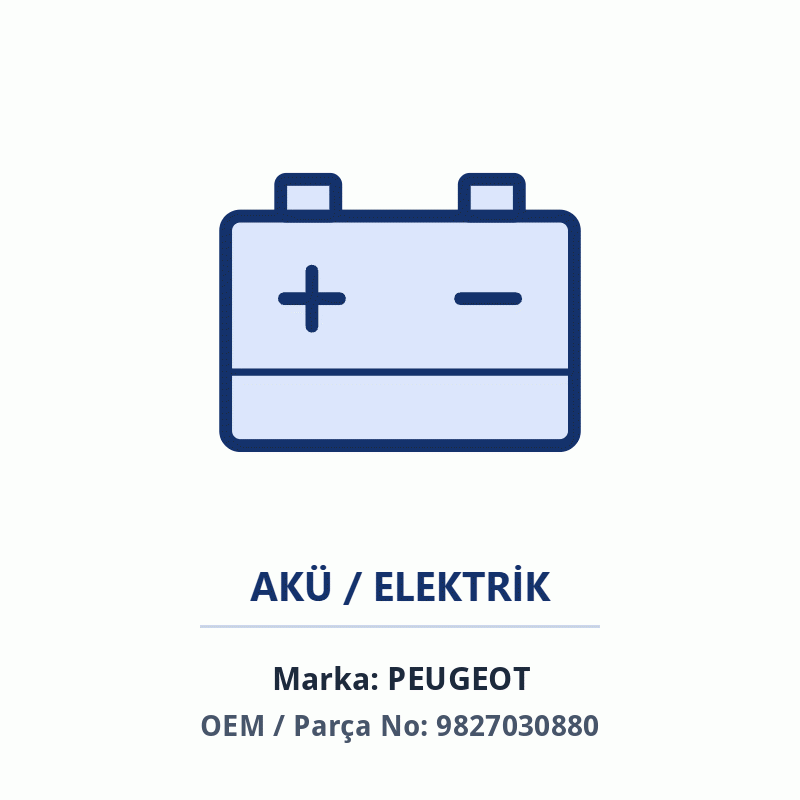 Peugeot ANTKABLODEM Orijinal (9827030880)