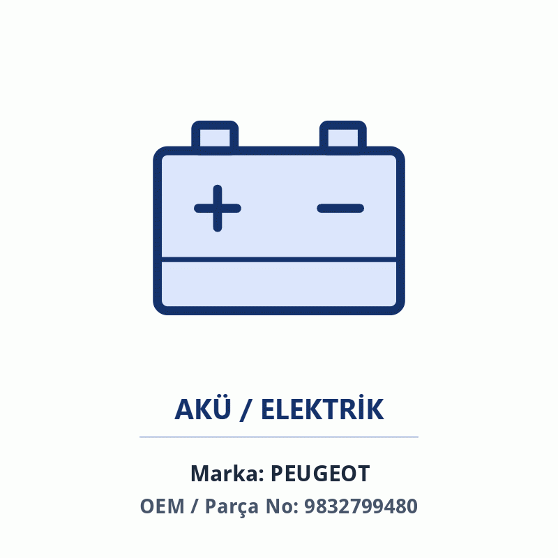 Peugeot KANCAKUMANDASI Orijinal (9832799480)