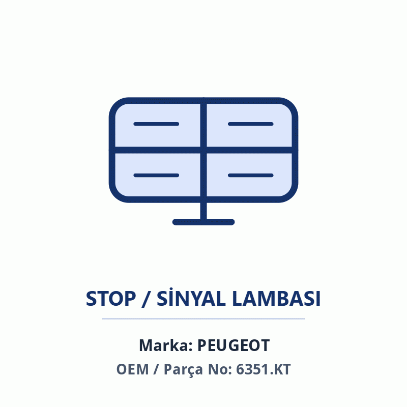 Peugeot STOP CAMURLUK SAG DS4 Orijinal (6351.KT)