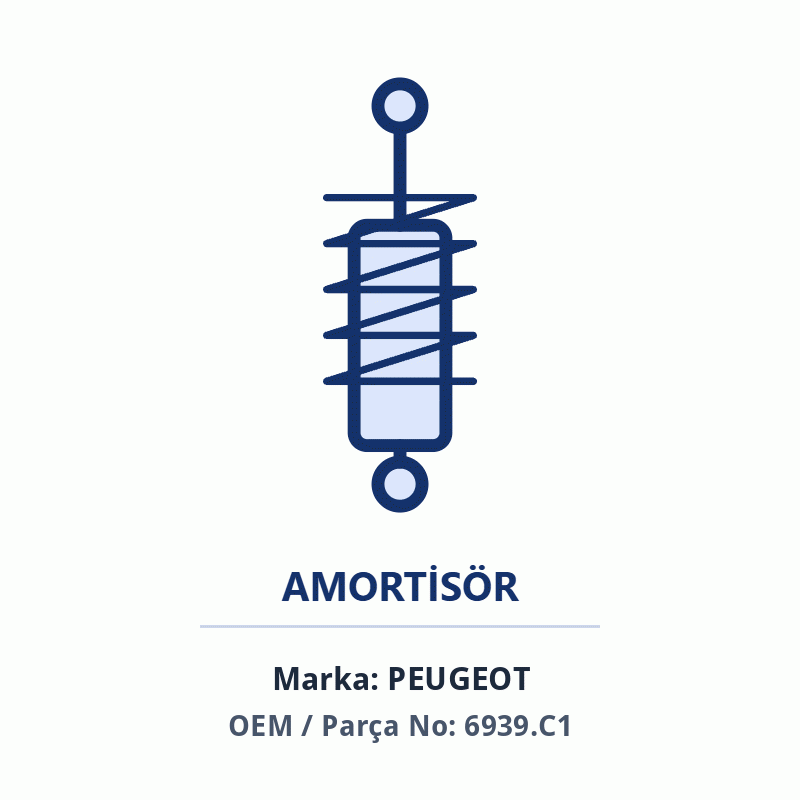 Peugeot AMORTISOR BAGLANTI SOMUNU Orijinal (6939.C1)