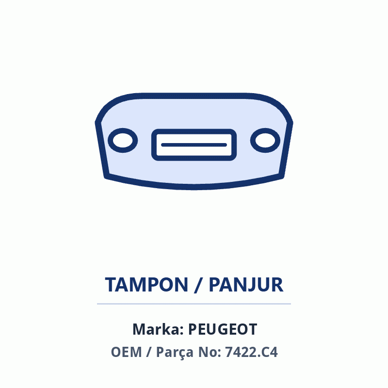Peugeot ÖN TAMPON IZGARASI Orijinal (7422.C4)