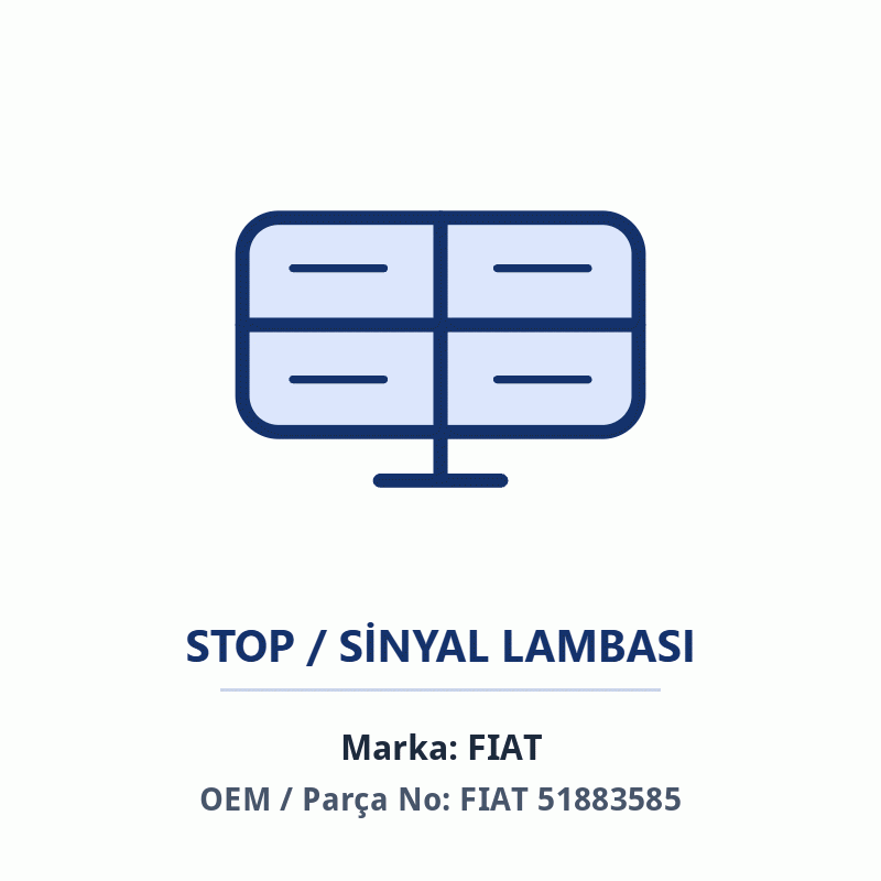 Fiat PLAKA LAMBASI 500L Orijinal (FIAT 51883585)