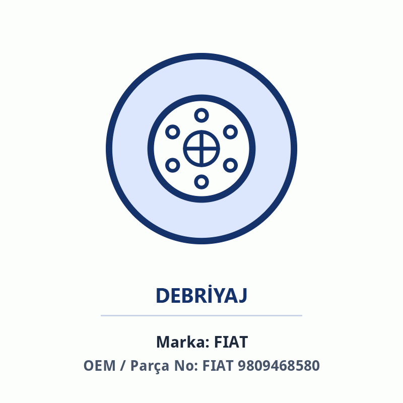 Fiat Debriyaj Merkezi Alt Orijinal (9809468580)