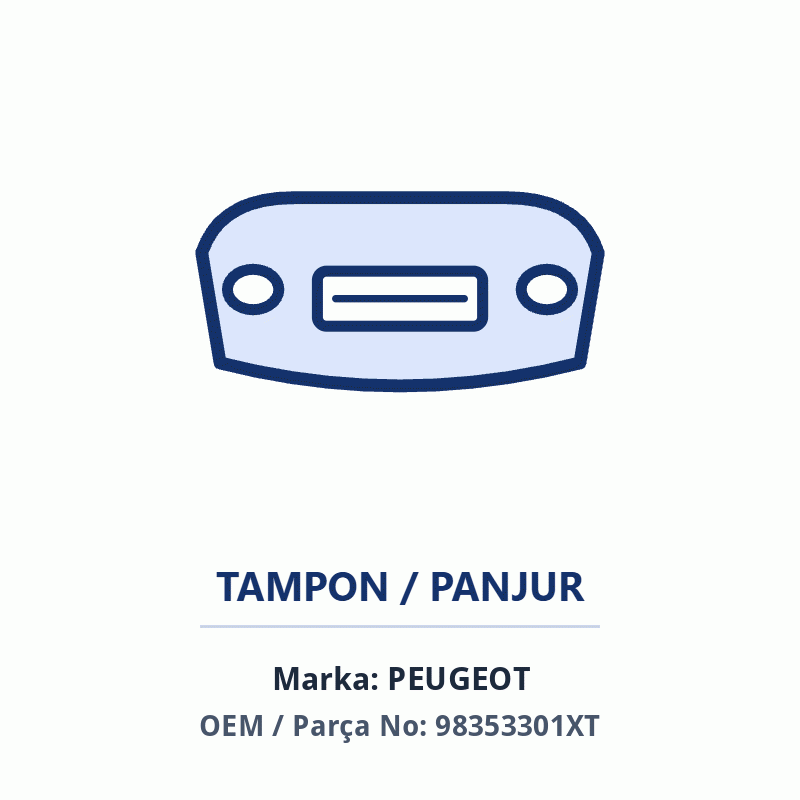 Peugeot TAMPONETEGI Orijinal (98353301XT)