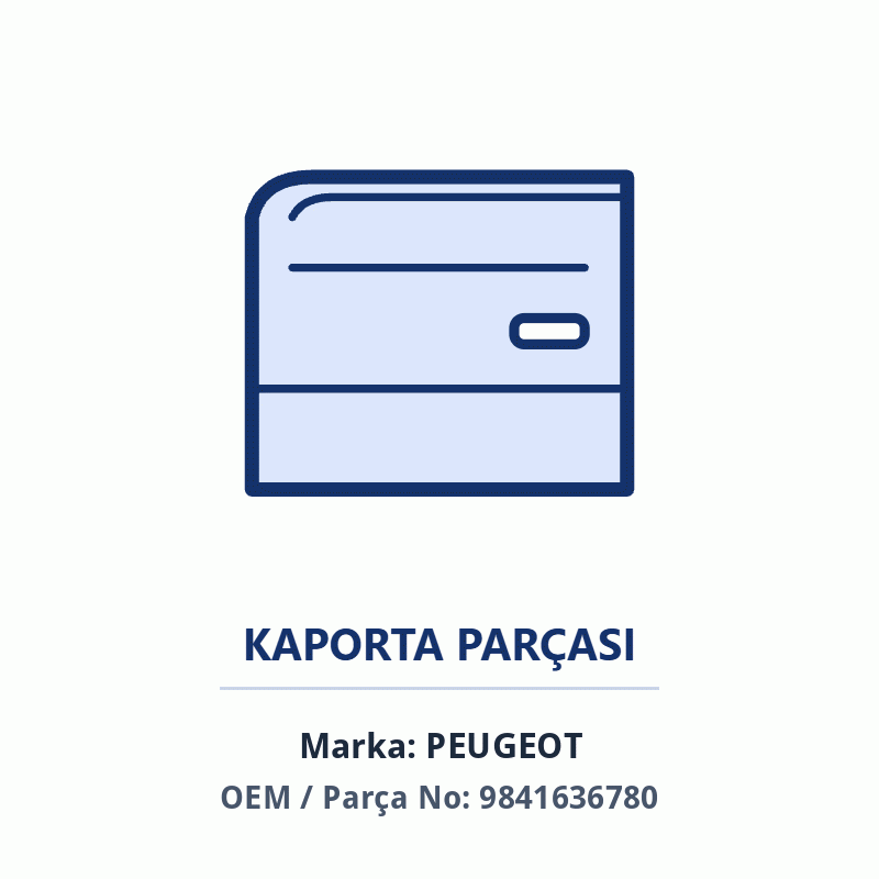 Peugeot BAGAJ AMORTISOR SAG C4PC Orijinal (9841636780)