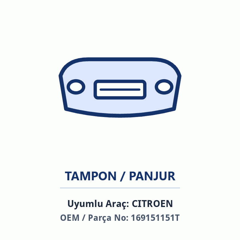 Peugeot Ön Sac Tampon İthal (169151151T)