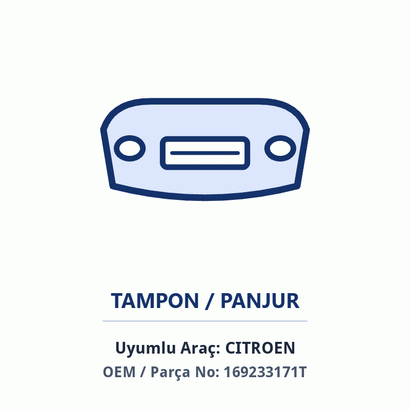 Peugeot Ön Sac Tampon İthal (169233171T)
