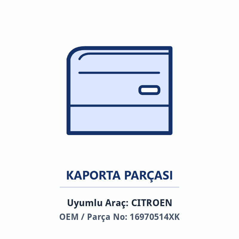 Peugeot SAG ARKA KAPI BAND İthal (16970514XK)